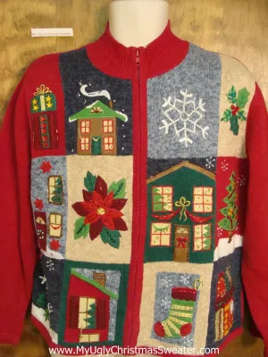 80s Awful Cheap Ugly Christmas Sweater