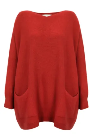 Amazing Woman Caryf X Oversized Jumper True Red