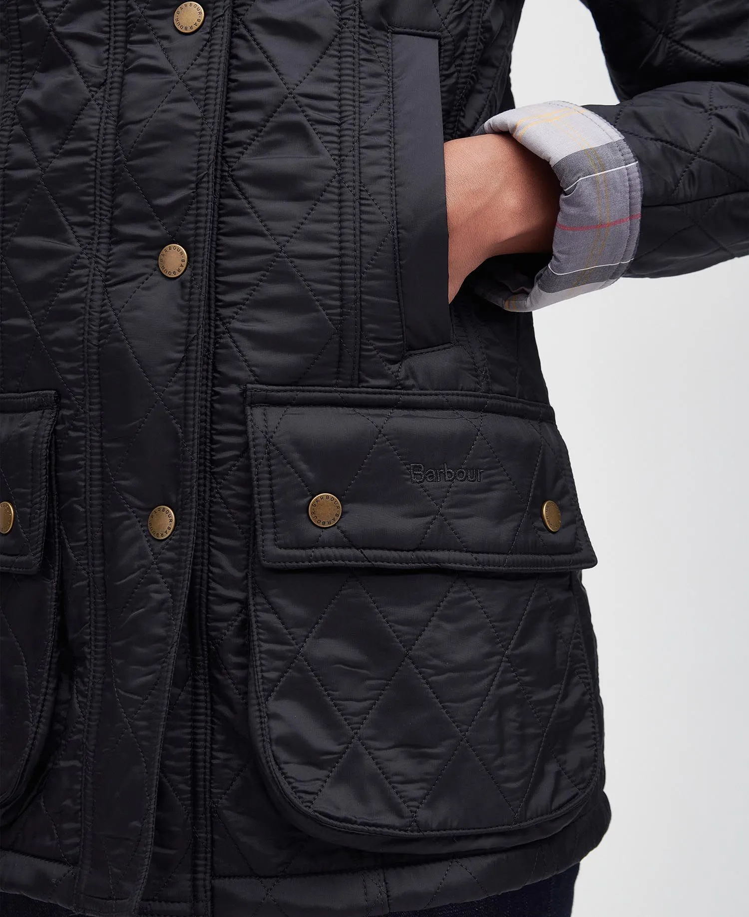 Barbour Dömujakki Beadnell Polarquilt Black