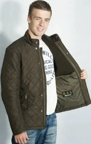 Barbour Powell-Just £169-Mens Quilted Jacket-Olive Green- MQU0281OL51