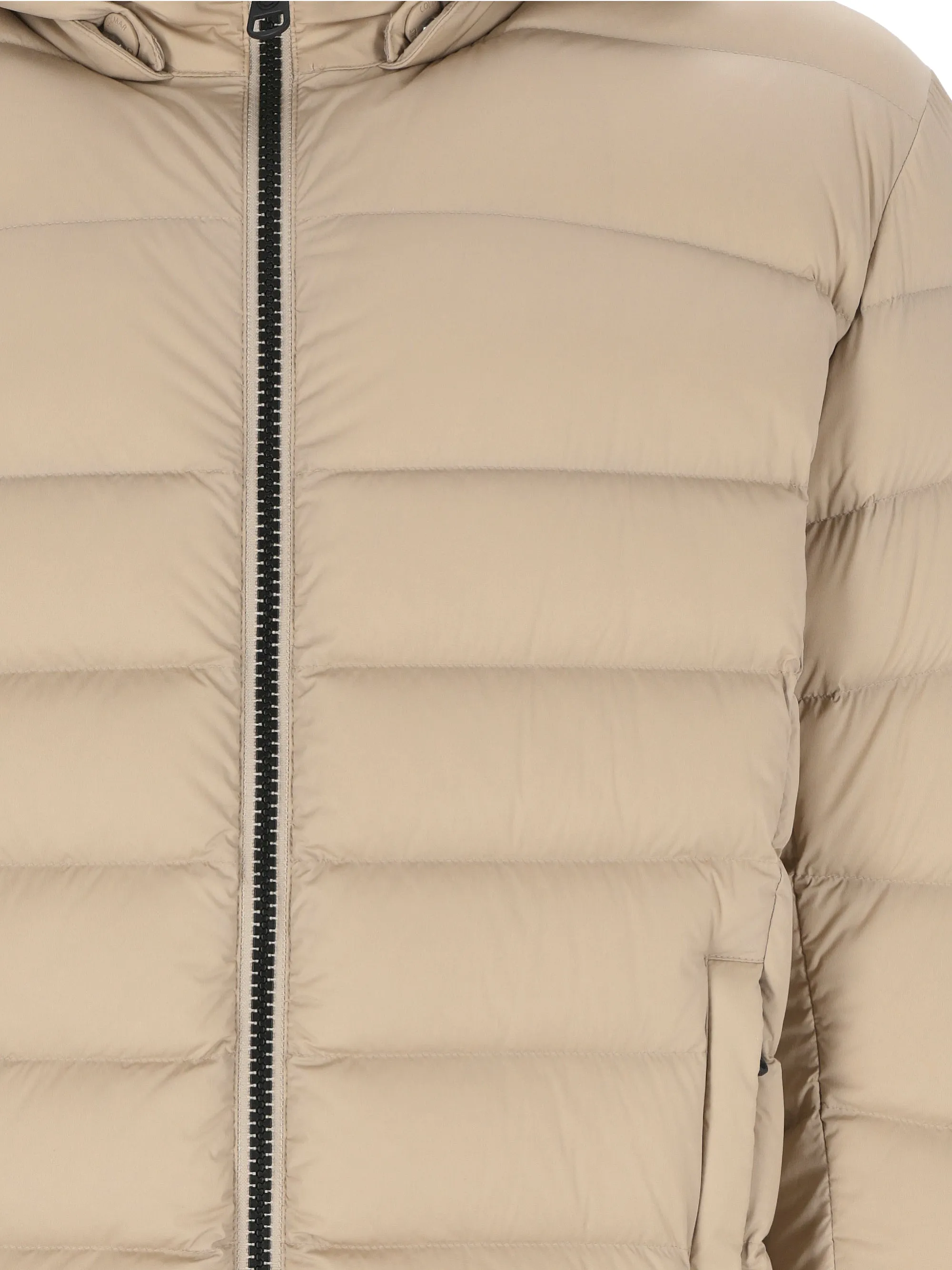 Beige Down-Feather Water-Repellent Jacket