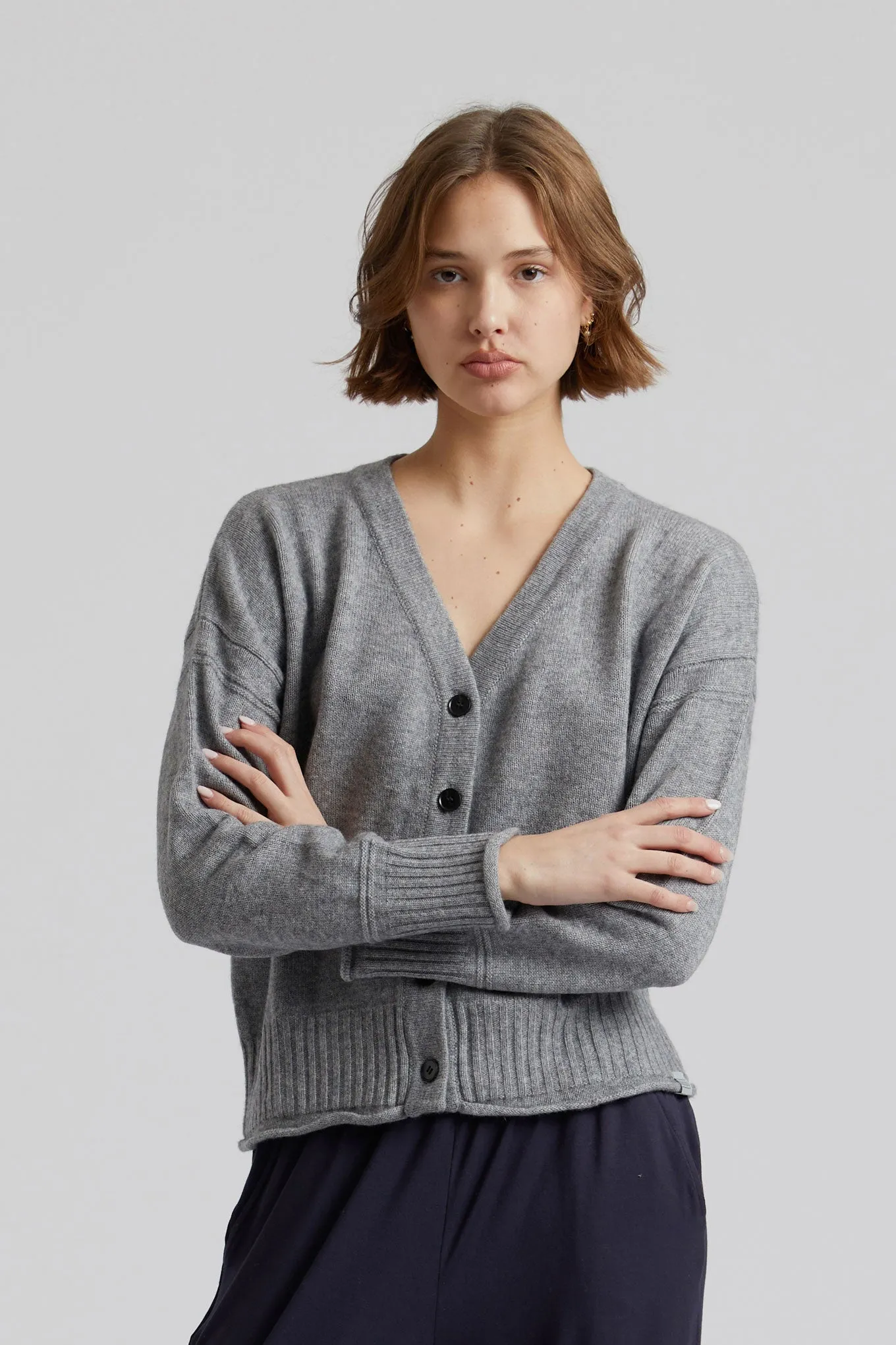 BINKY Cashmere Cardigan - Grey