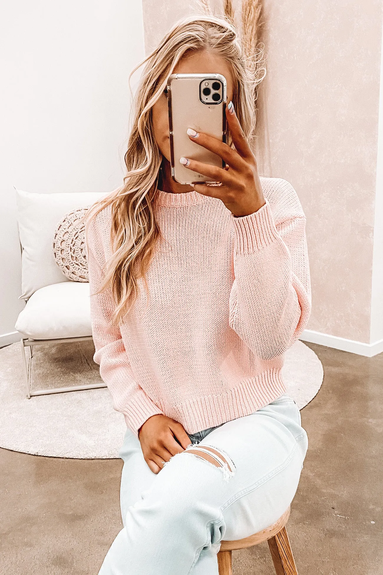 Blair Knit Jumper Pink Salt