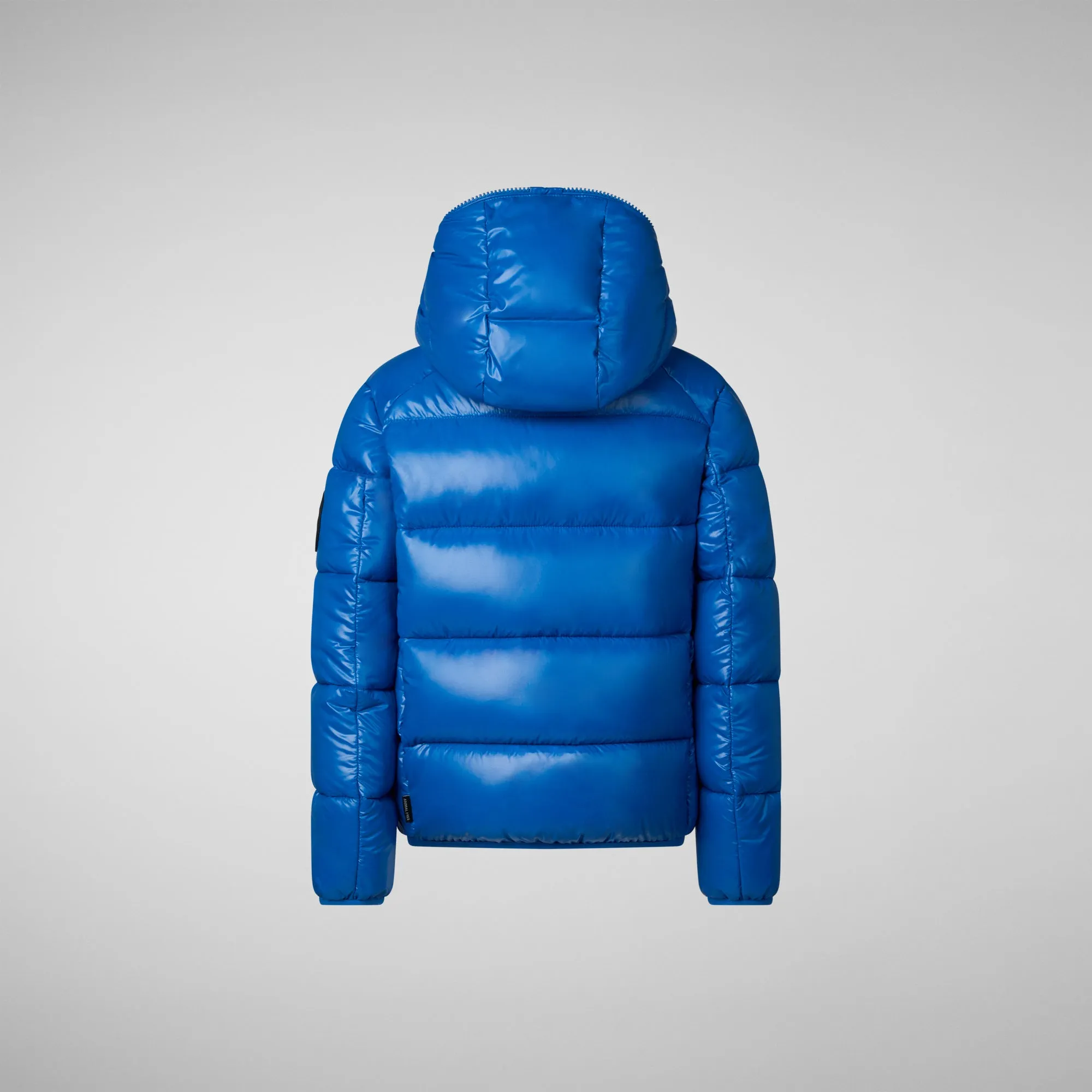 Boys' Hooded Animal free Puffer Jacket Artie in blue berry