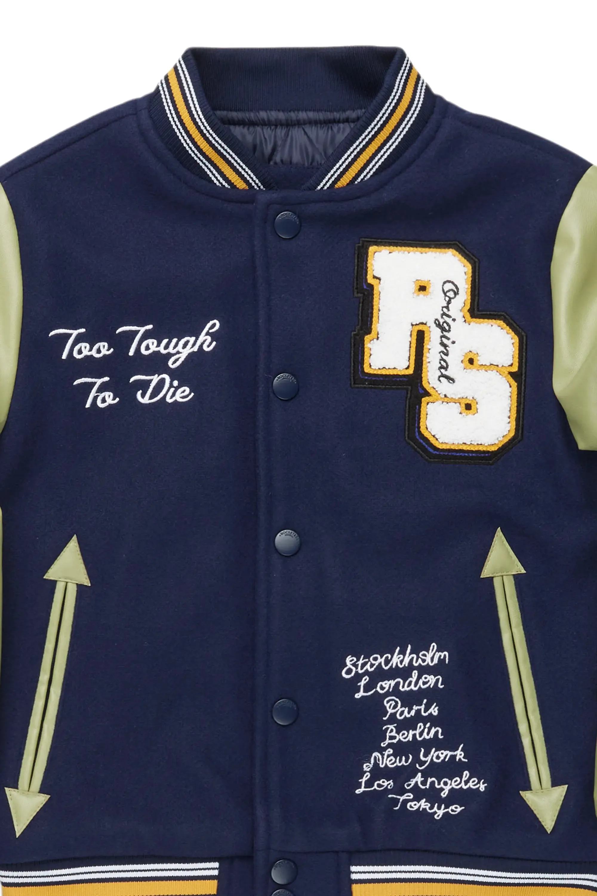 Boys Shexter Navy Varsity Jacket