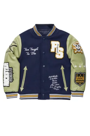 Boys Shexter Navy Varsity Jacket