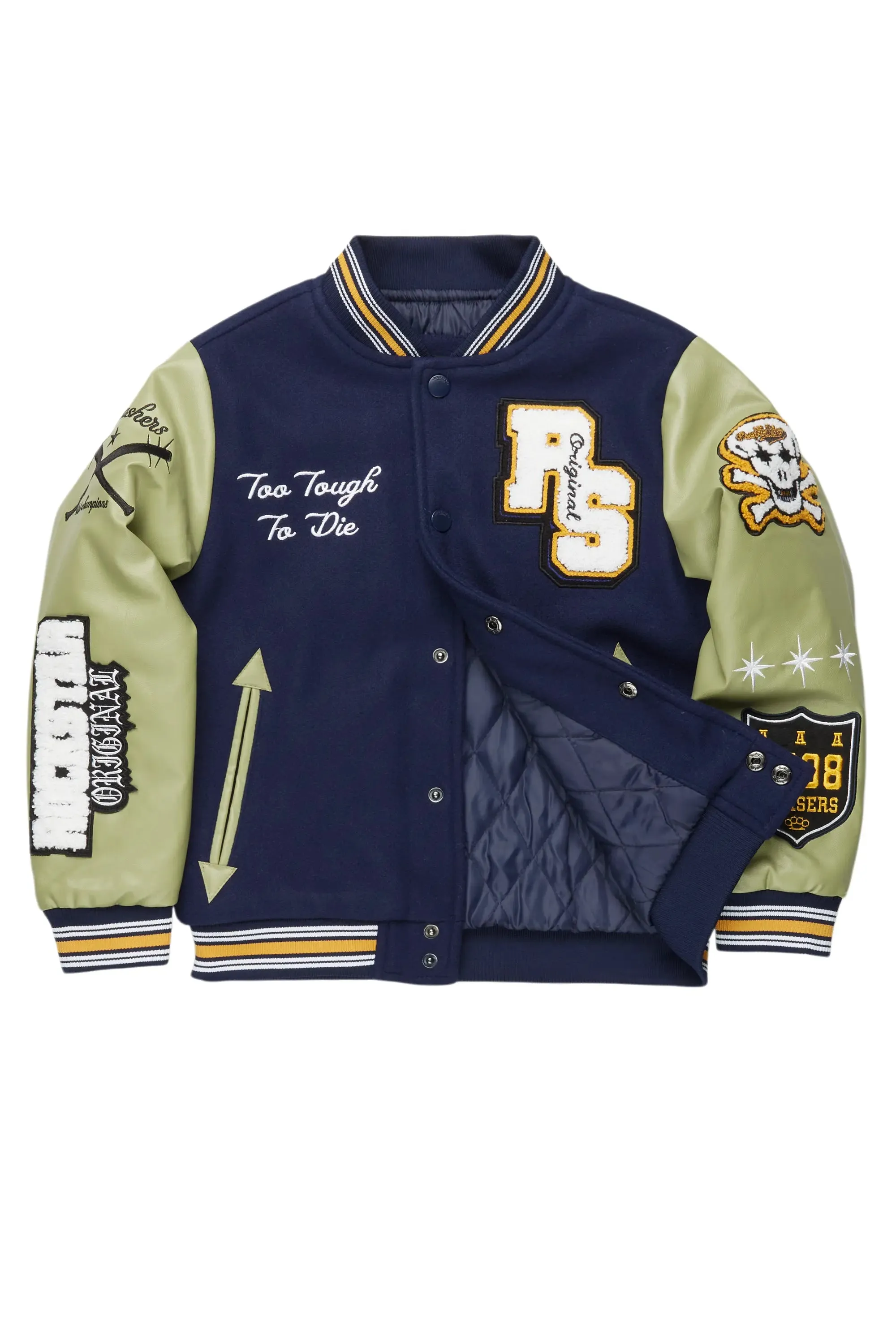 Boys Shexter Navy Varsity Jacket