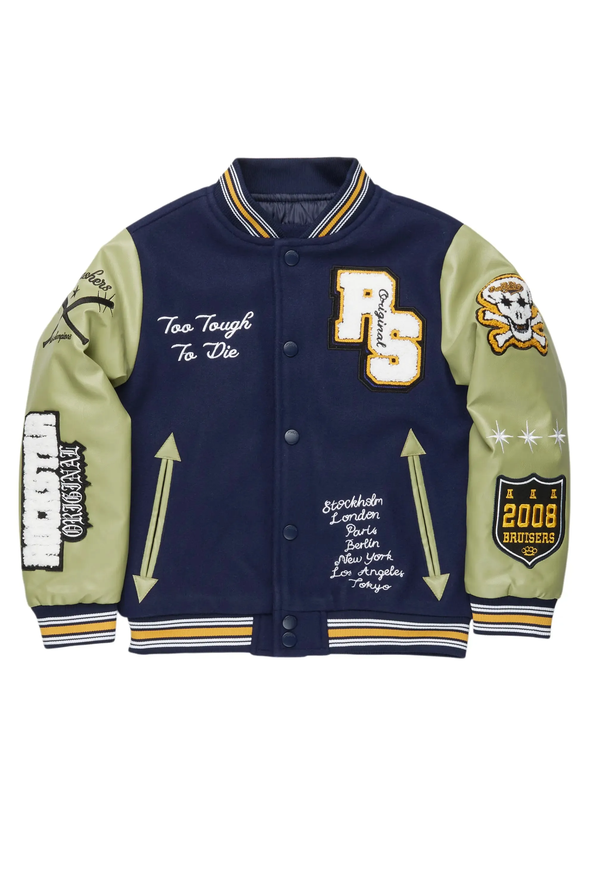 Boys Shexter Navy Varsity Jacket