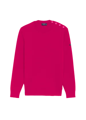 Cancale sailor jumper - regular fit, in pure new wool (MAGENTA POP/MAGENTA)