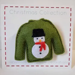 Christmas Jumper Brooch - by Lucy Jackson