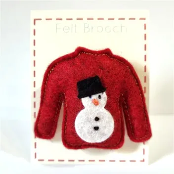 Christmas Jumper Brooch - by Lucy Jackson