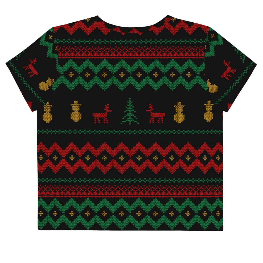 Christmas Merry Sweater Crop Tee