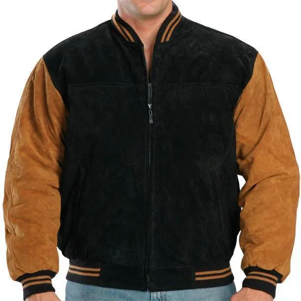 Classic Two Tone Baseball Bomber Jacket