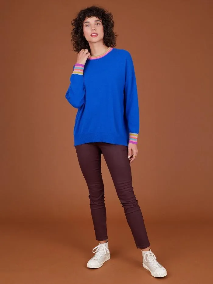 Cocoa Cashmere S Samara Jumper Royal Blue CC5060