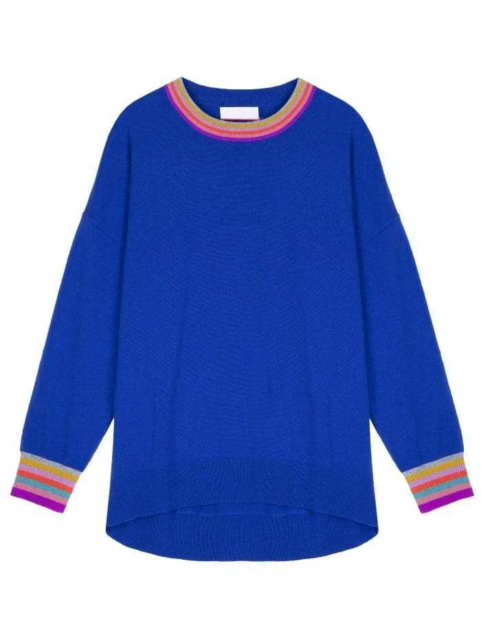 Cocoa Cashmere S Samara Jumper Royal Blue CC5060