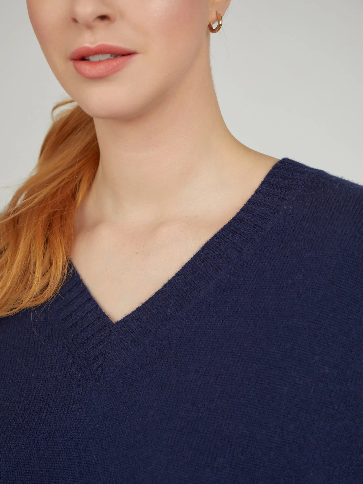 Core Relaxed V Neck Wool/Cashmere Jumper