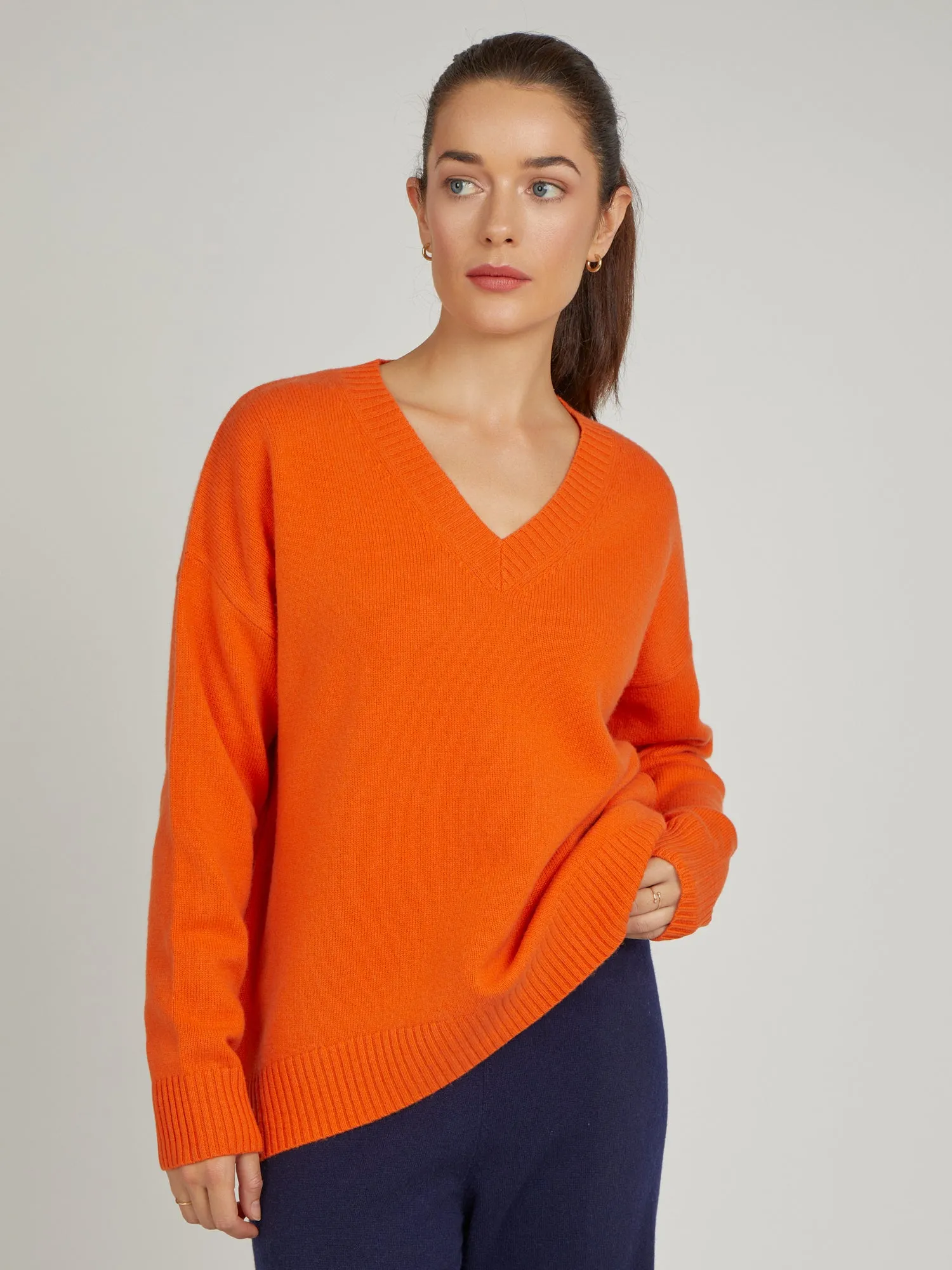 Core Relaxed V Neck Wool/Cashmere Jumper