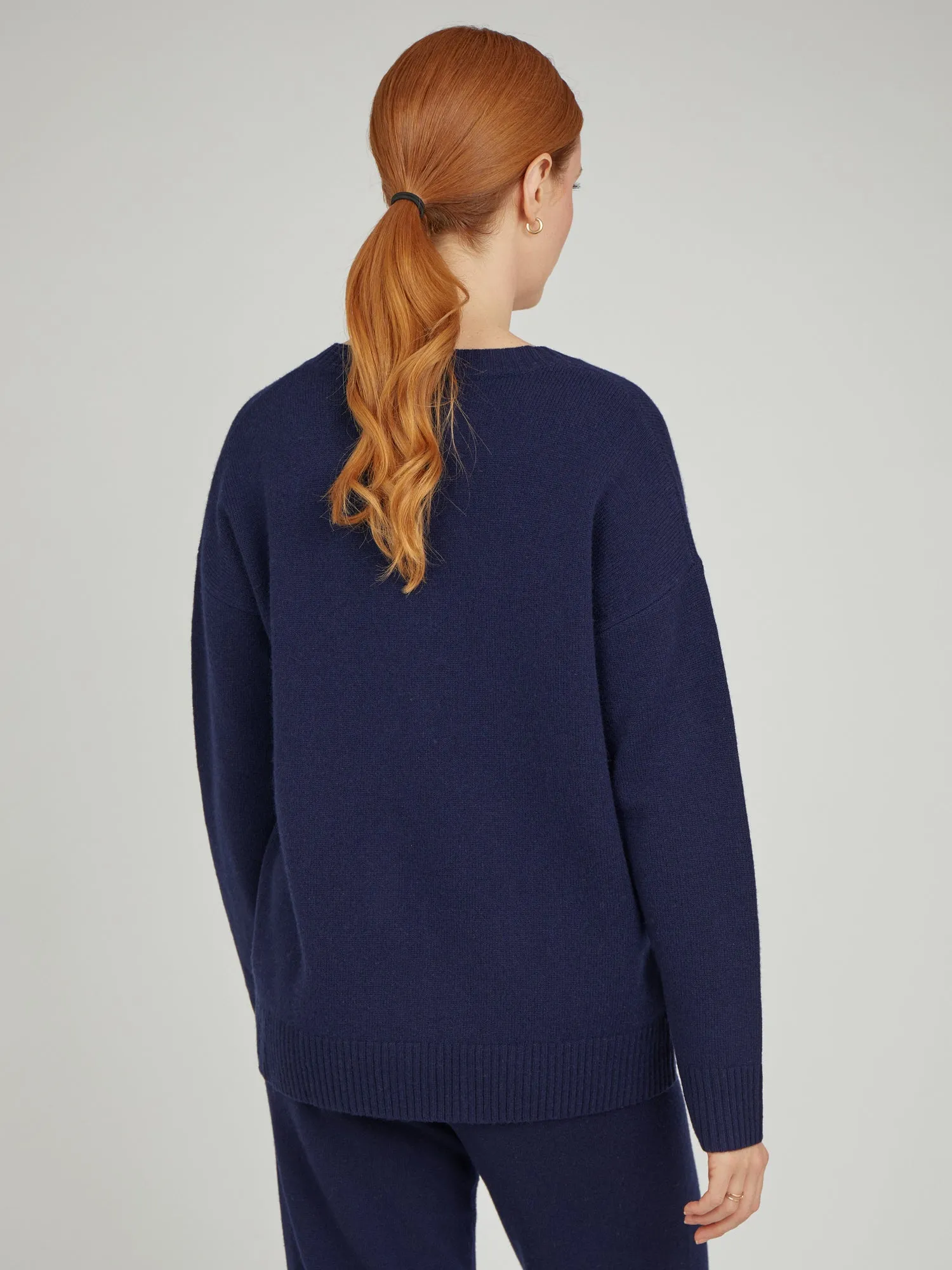 Core Relaxed V Neck Wool/Cashmere Jumper