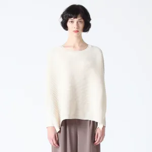 Cream oversized ribbed jumper