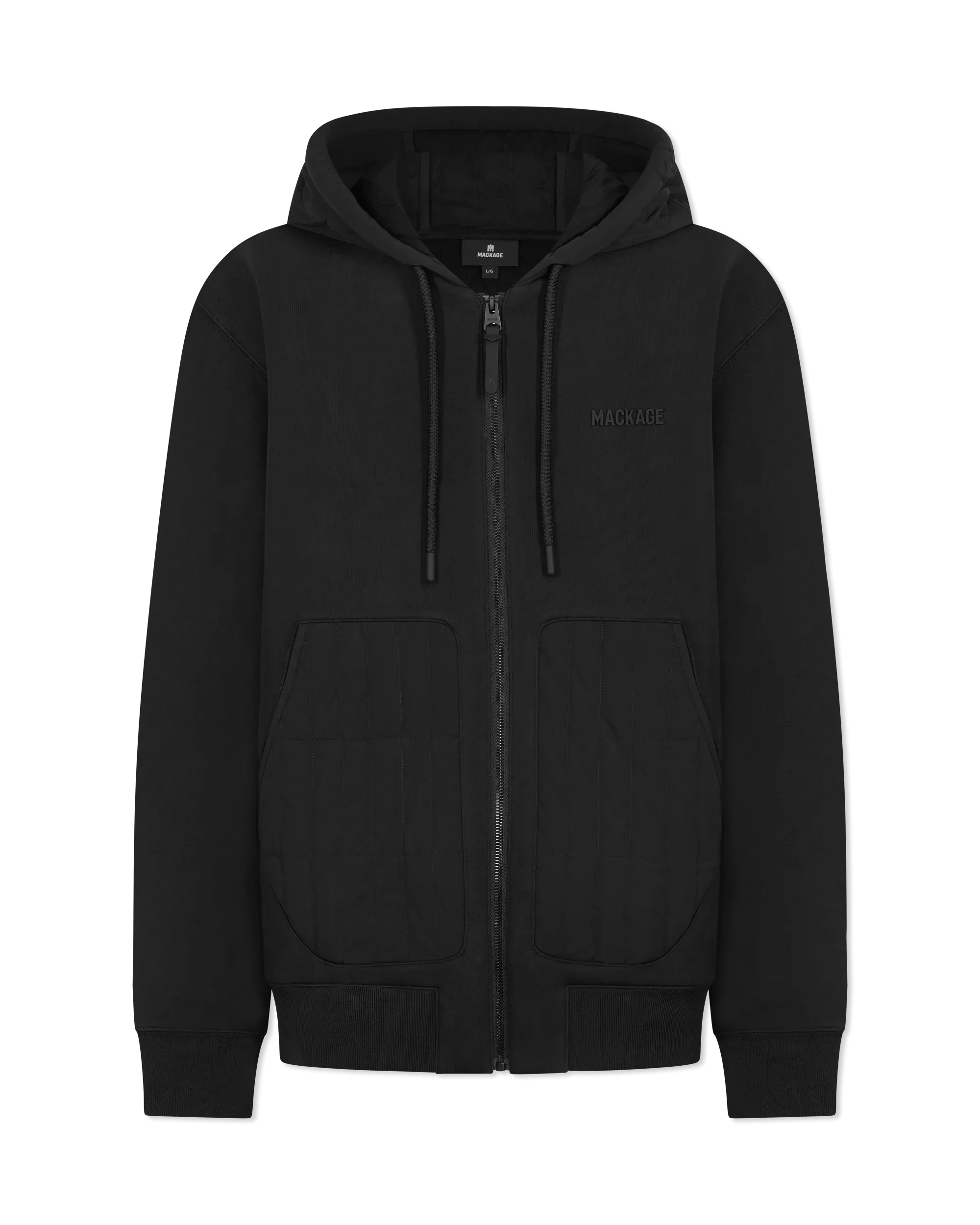 Cruz Zip-Up Hybrid Vertical Quilt Hoodie