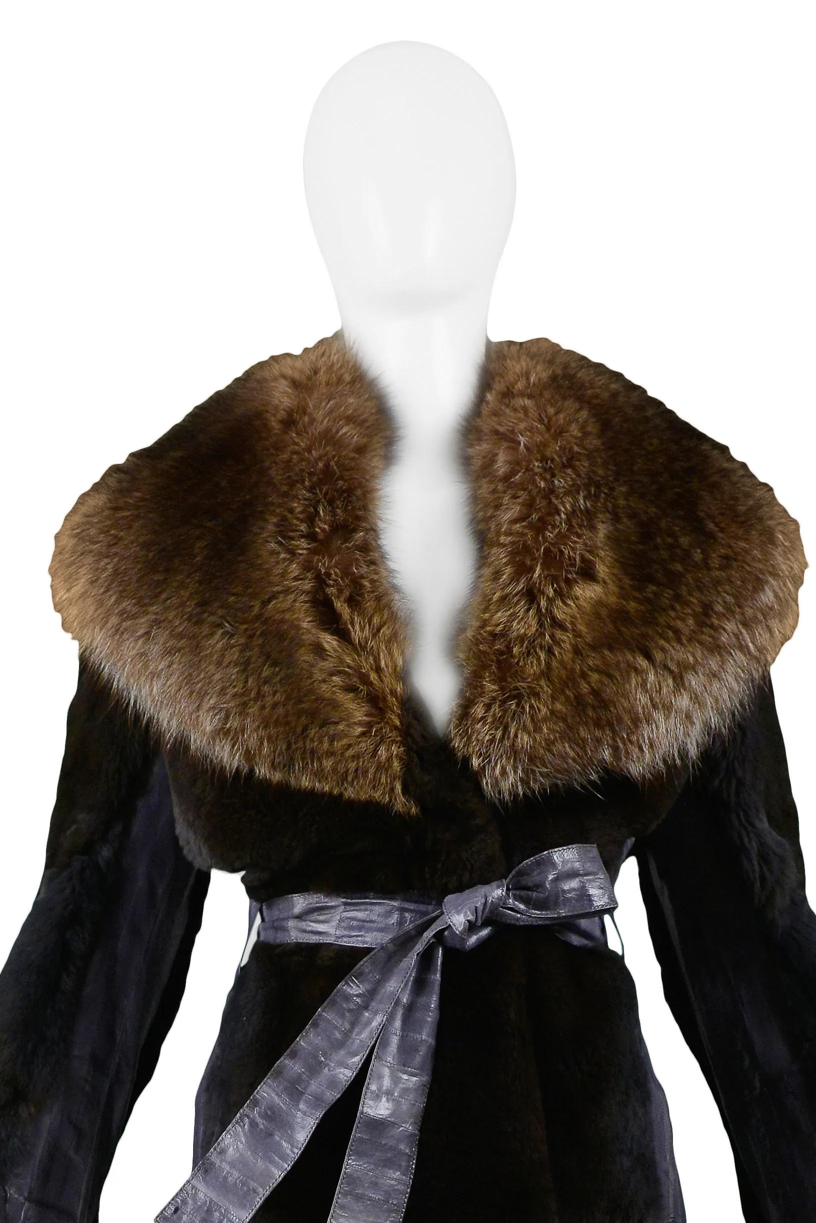 DOLCE BROWN MINK FUR JACKET WITH FUR COLLAR 2004