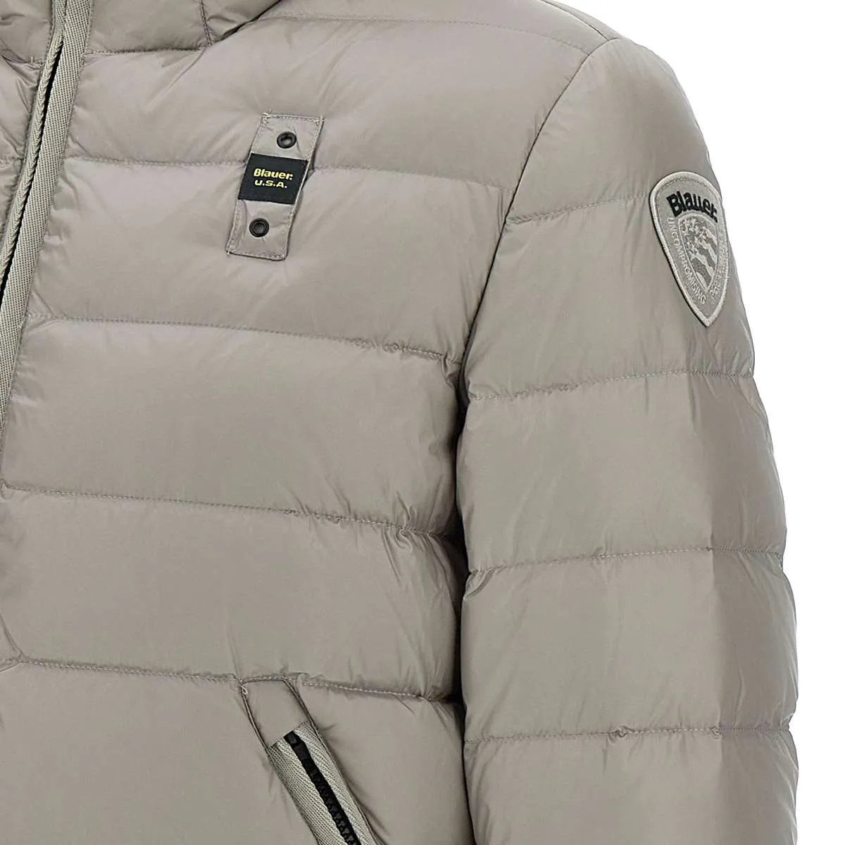 Dove Grey Quilted Down Jacket