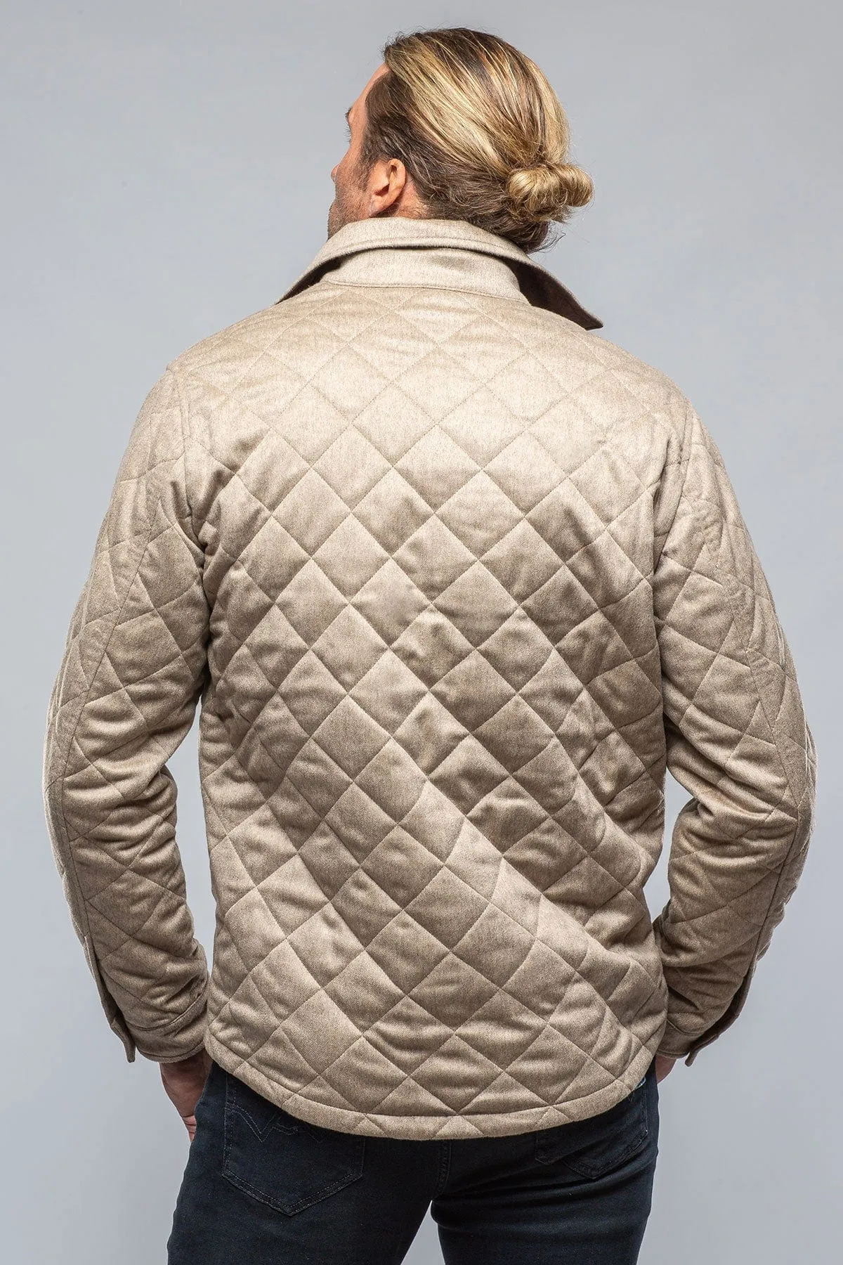 Dutton Quilted Cashmere Jacket in Camel