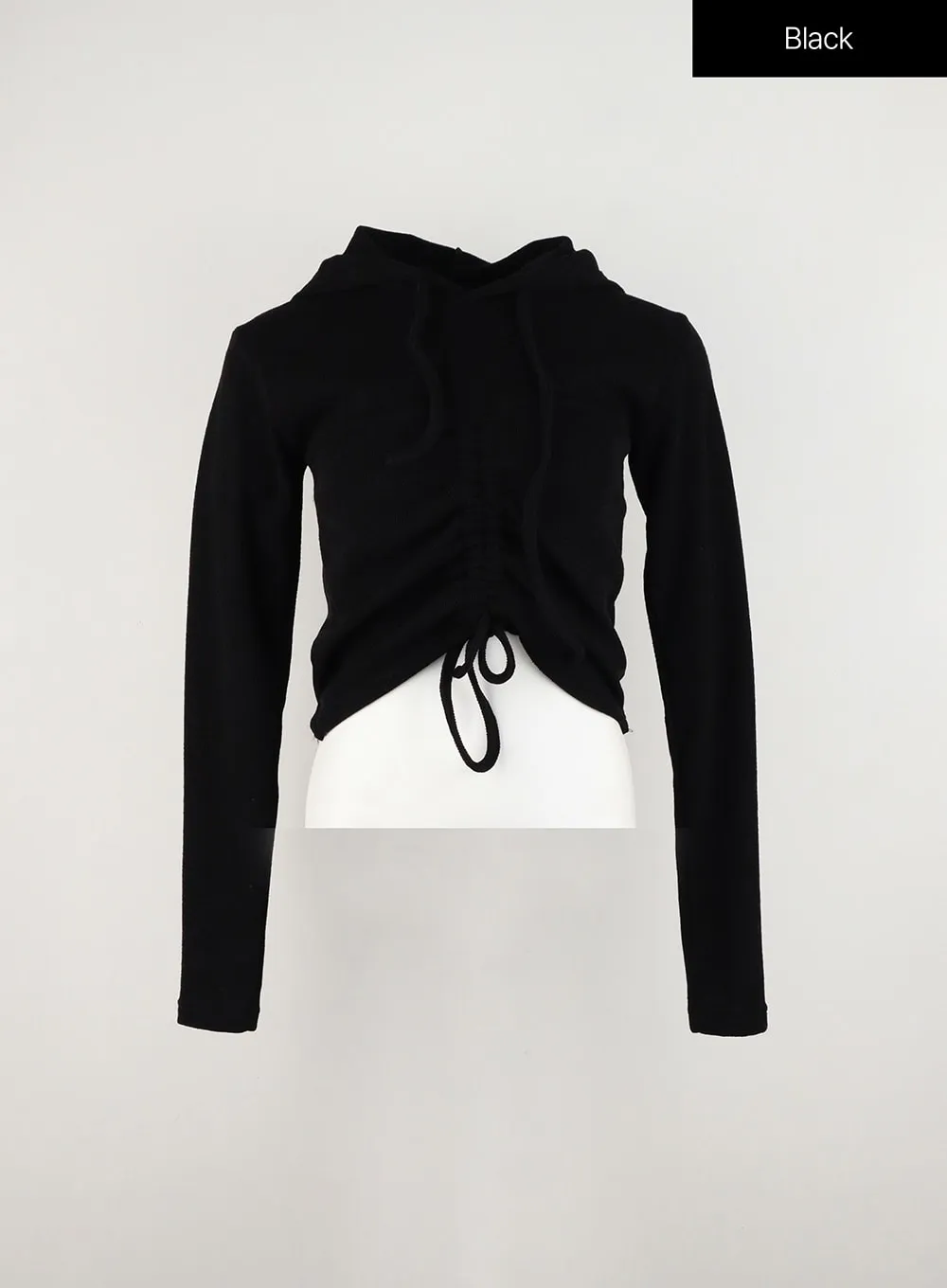 Front Shirring Hoodie Sweater IN328