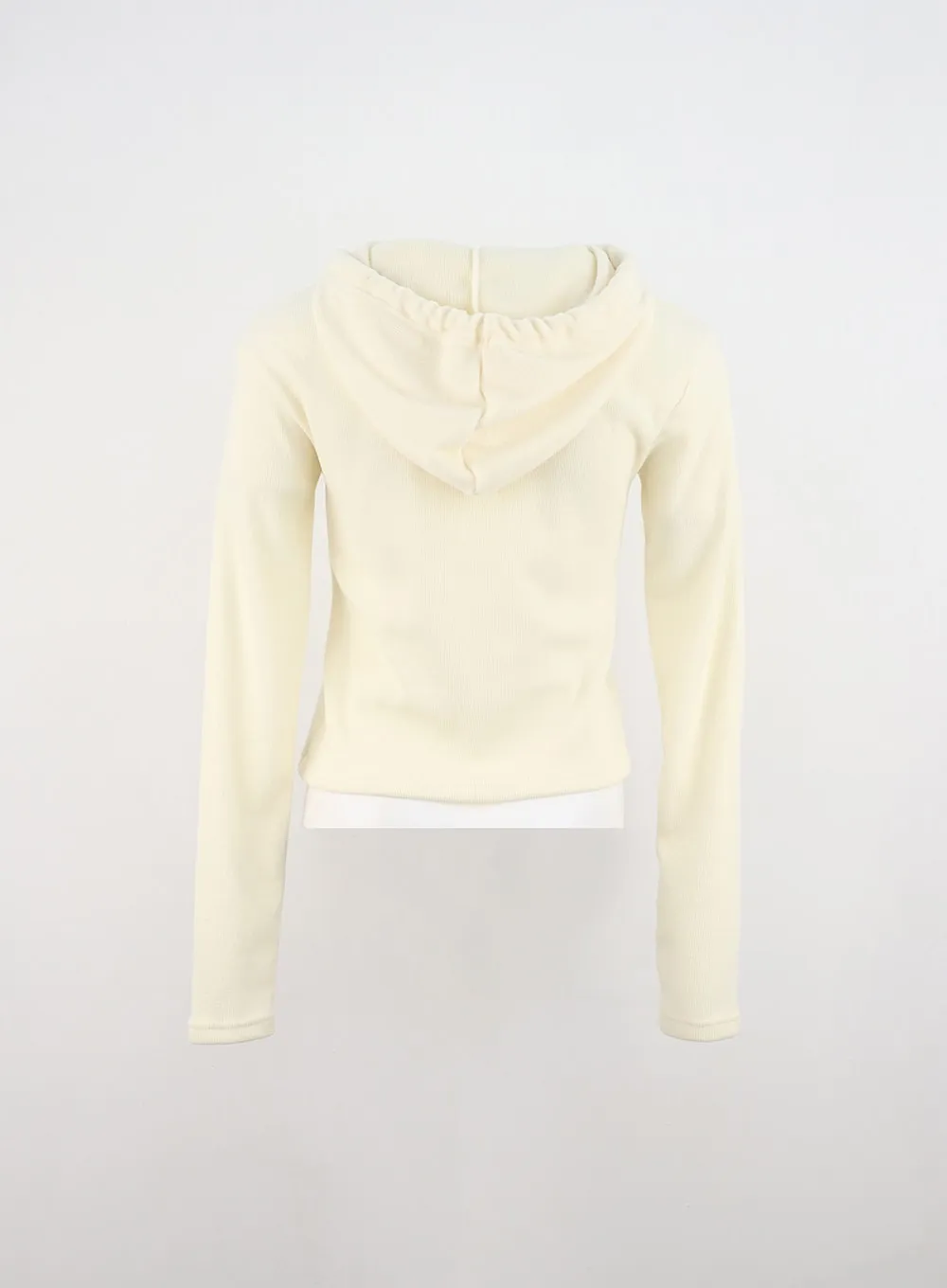 Front Shirring Hoodie Sweater IN328