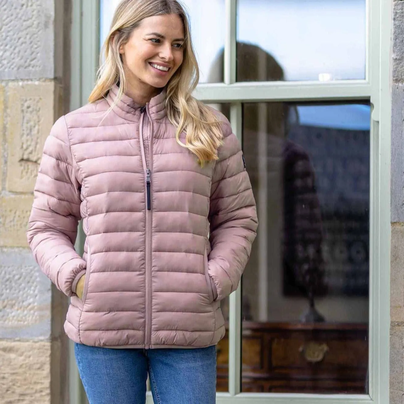 Gibson Womens Insulated Padded Jacket - Faded Pink