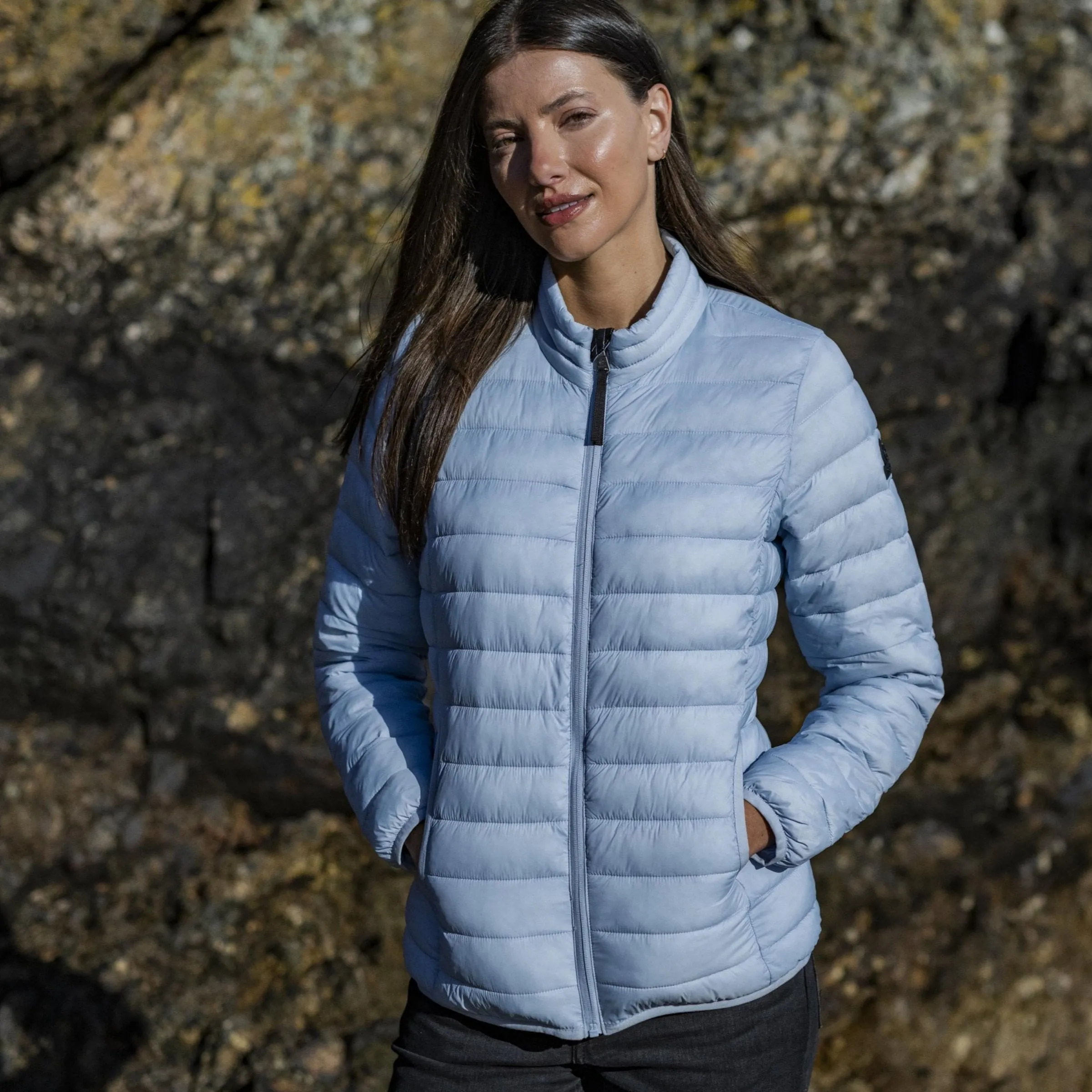 Gibson Womens Insulated Padded Jacket - Ice Blue