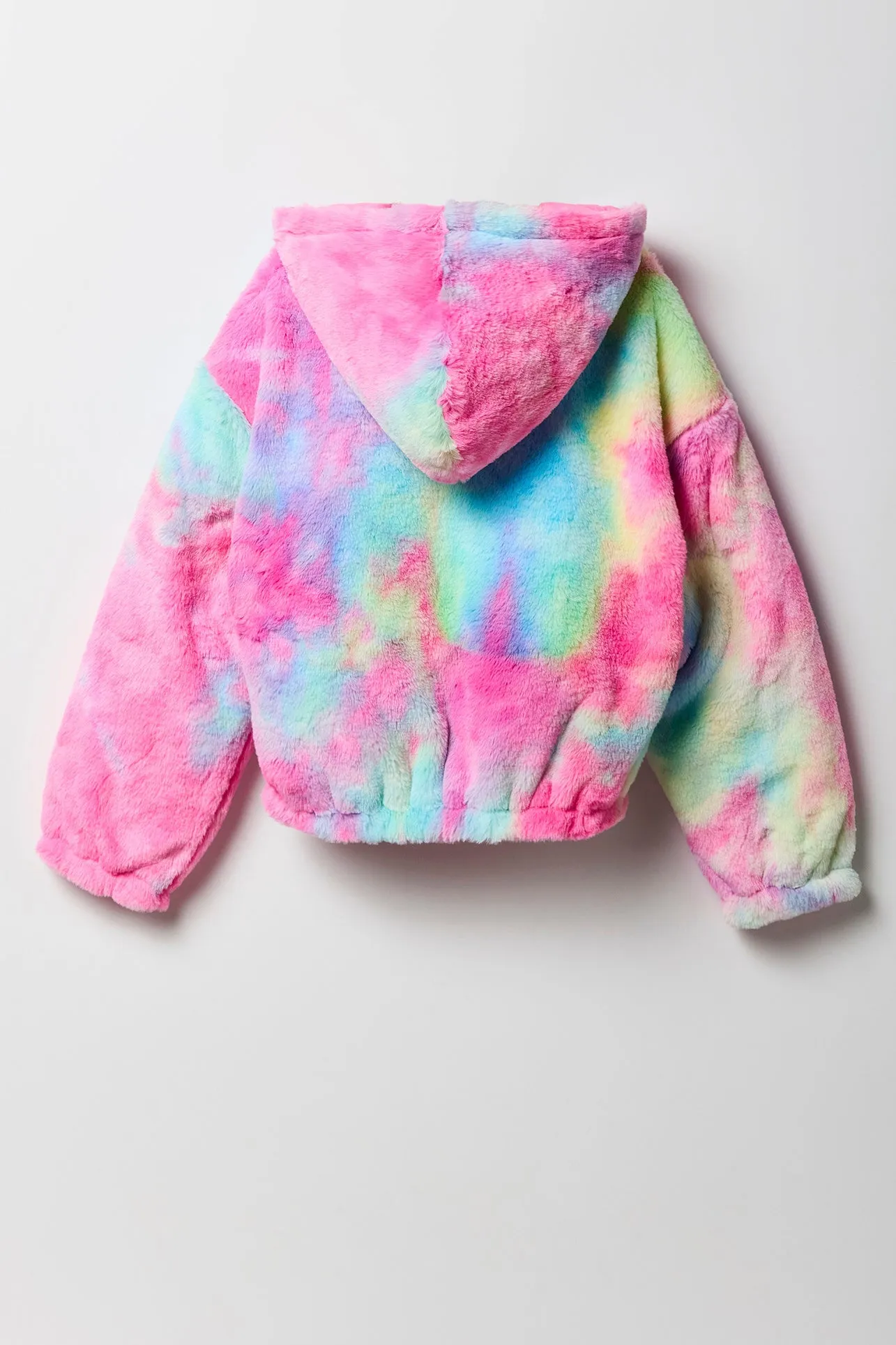 Girls Quilted Faux Fur Reversible Bomber Jacket