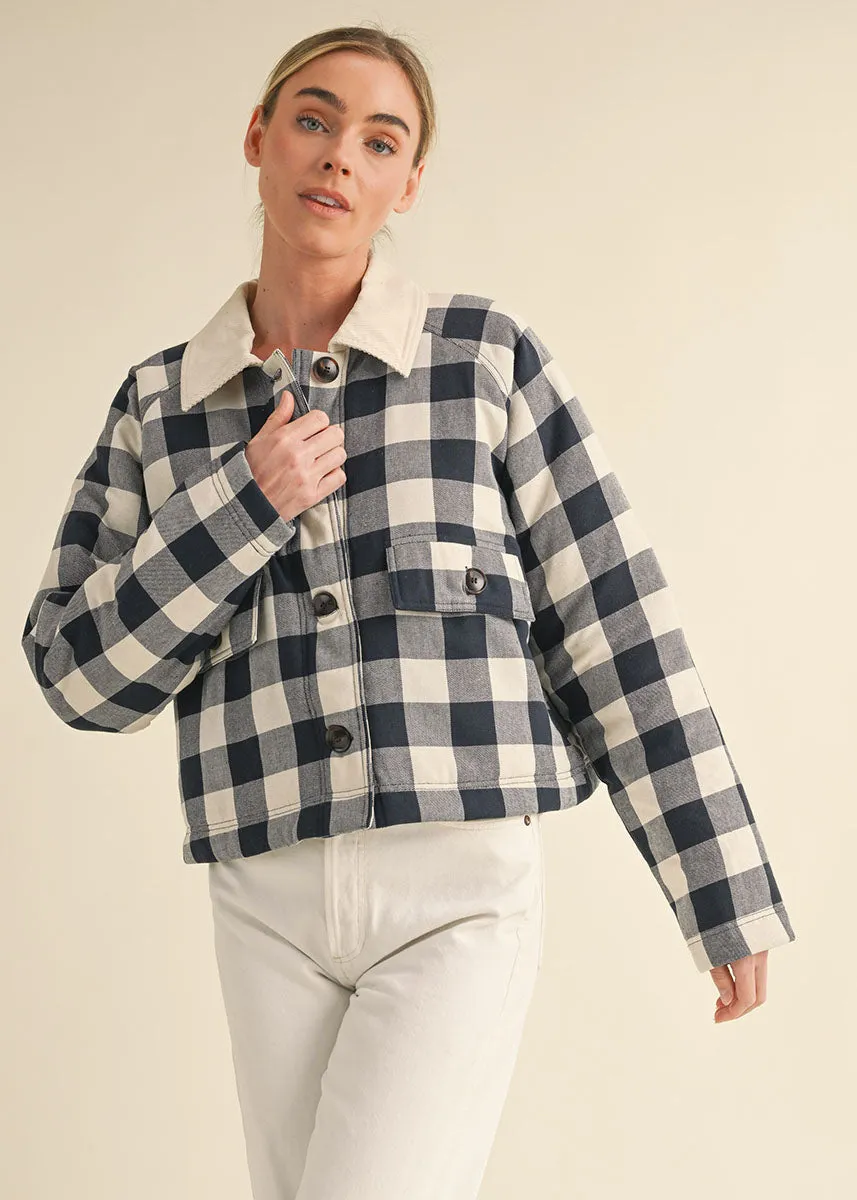 Henrietta Gingham Jacket - Navy