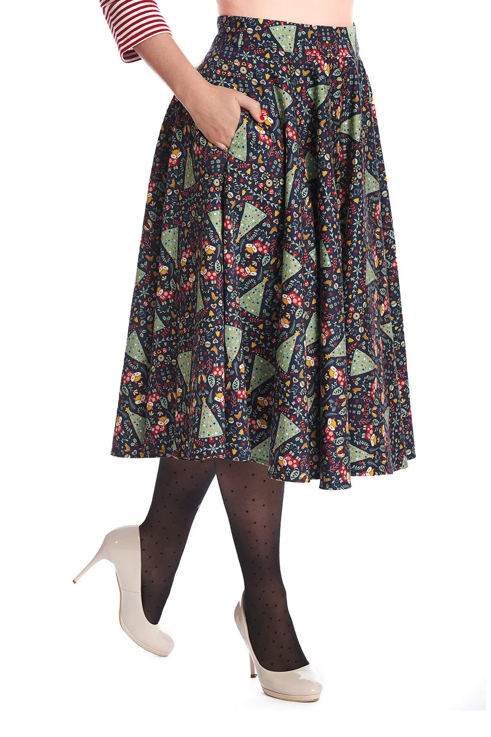 Heritage Scandi Swing Skirt by Banned