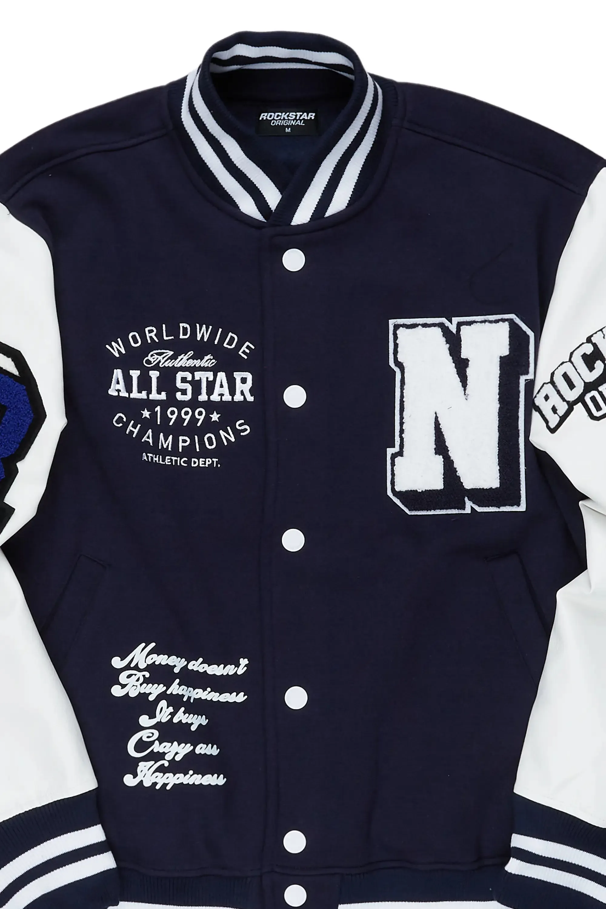 Himiko Navy Varsity Jacket