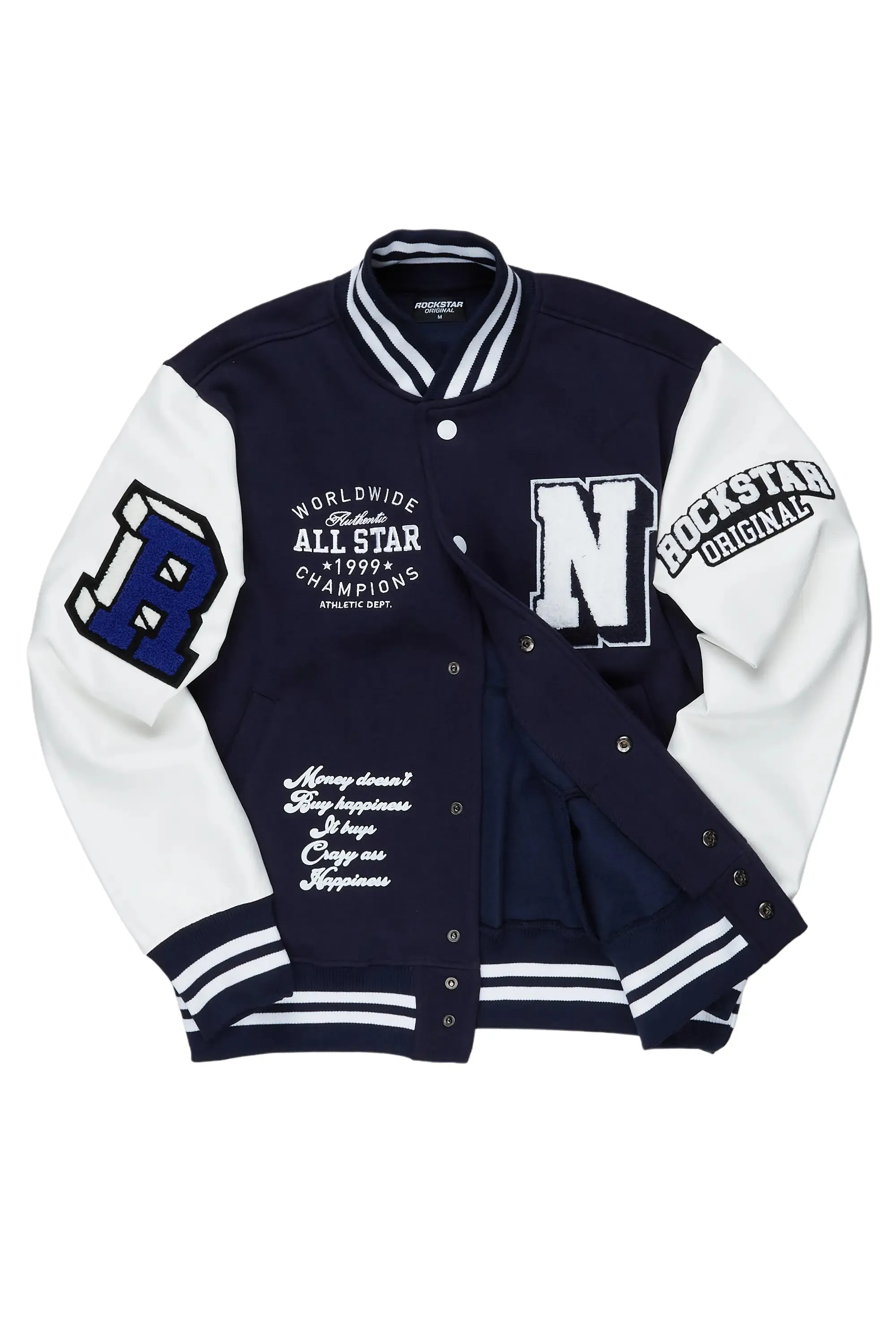 Himiko Navy Varsity Jacket