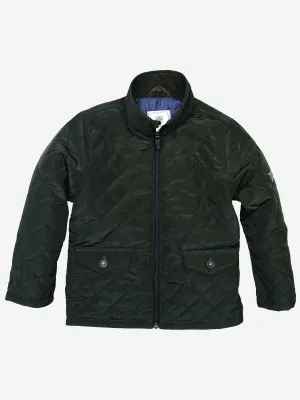 Horizontal Olive Quilted Jacket