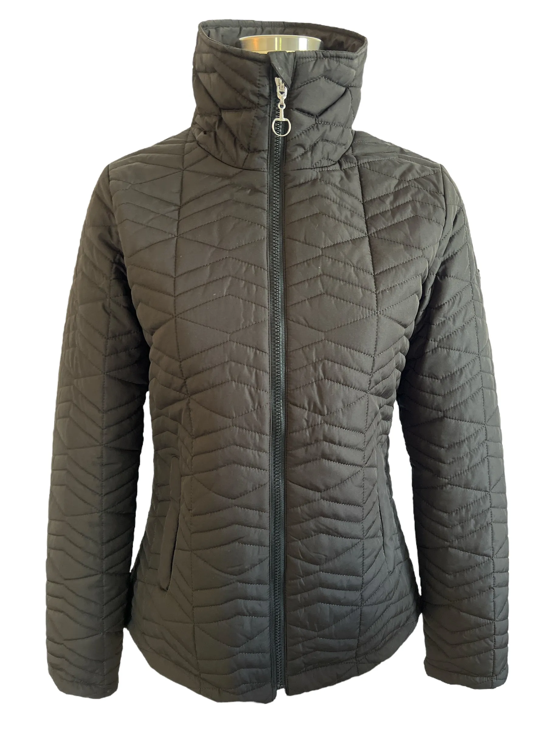 Horze Women's Quilted Padded Lightweight Jacket Size 4 Black