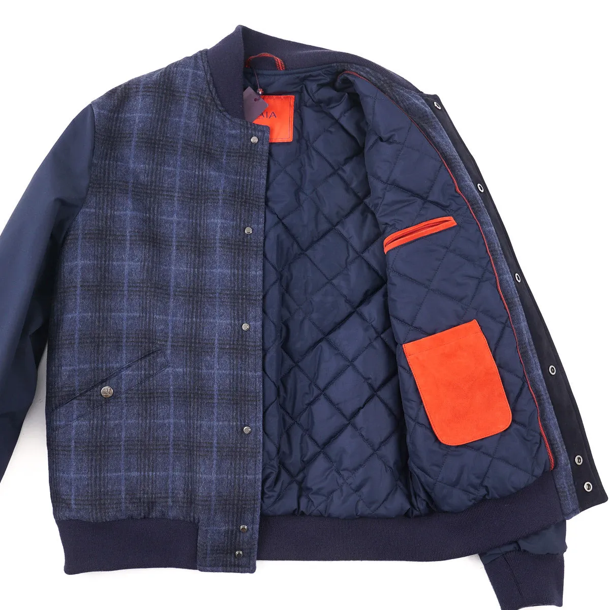 Isaia Wool-Cashmere Bomber Jacket