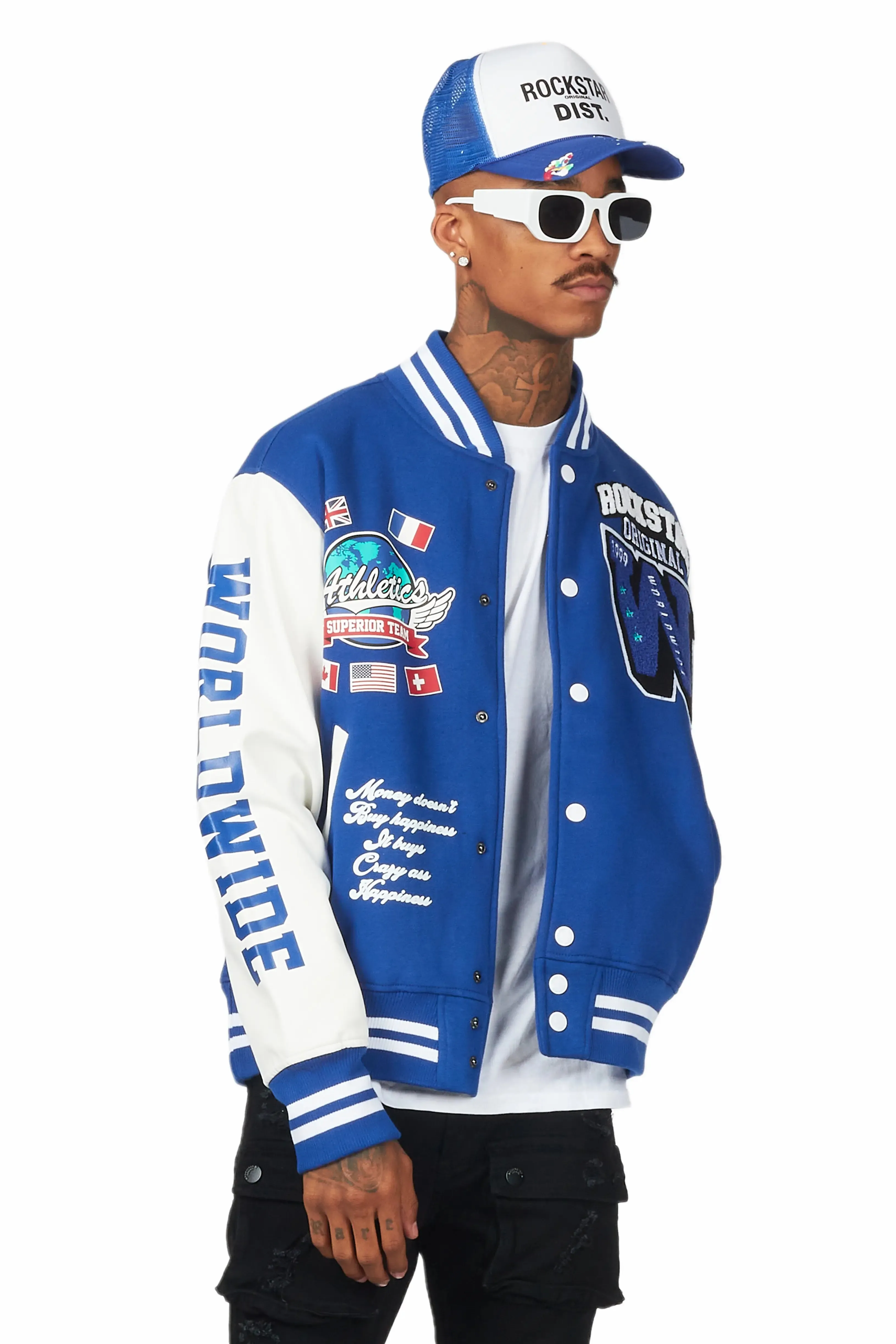 Izumi Blue Varsity Jacket