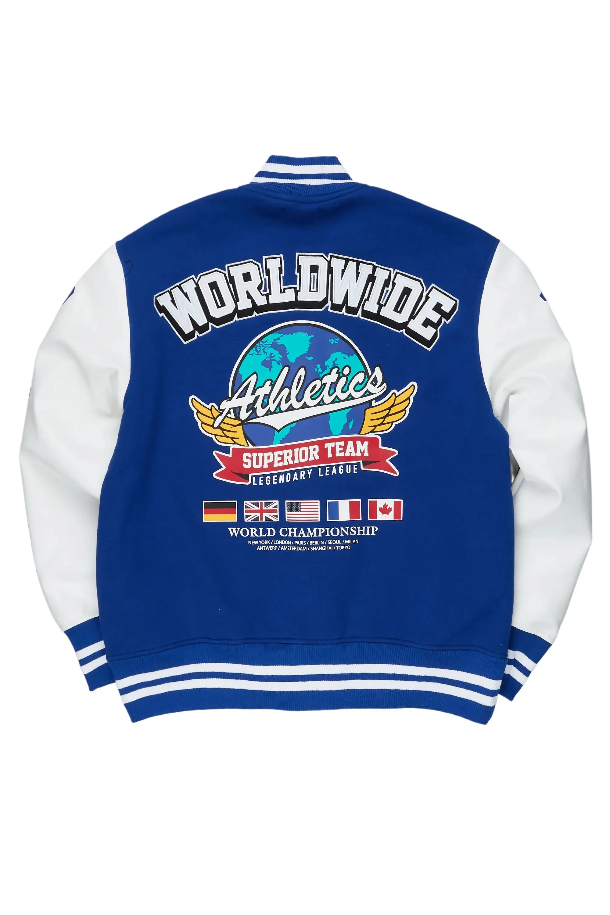 Izumi Blue Varsity Jacket