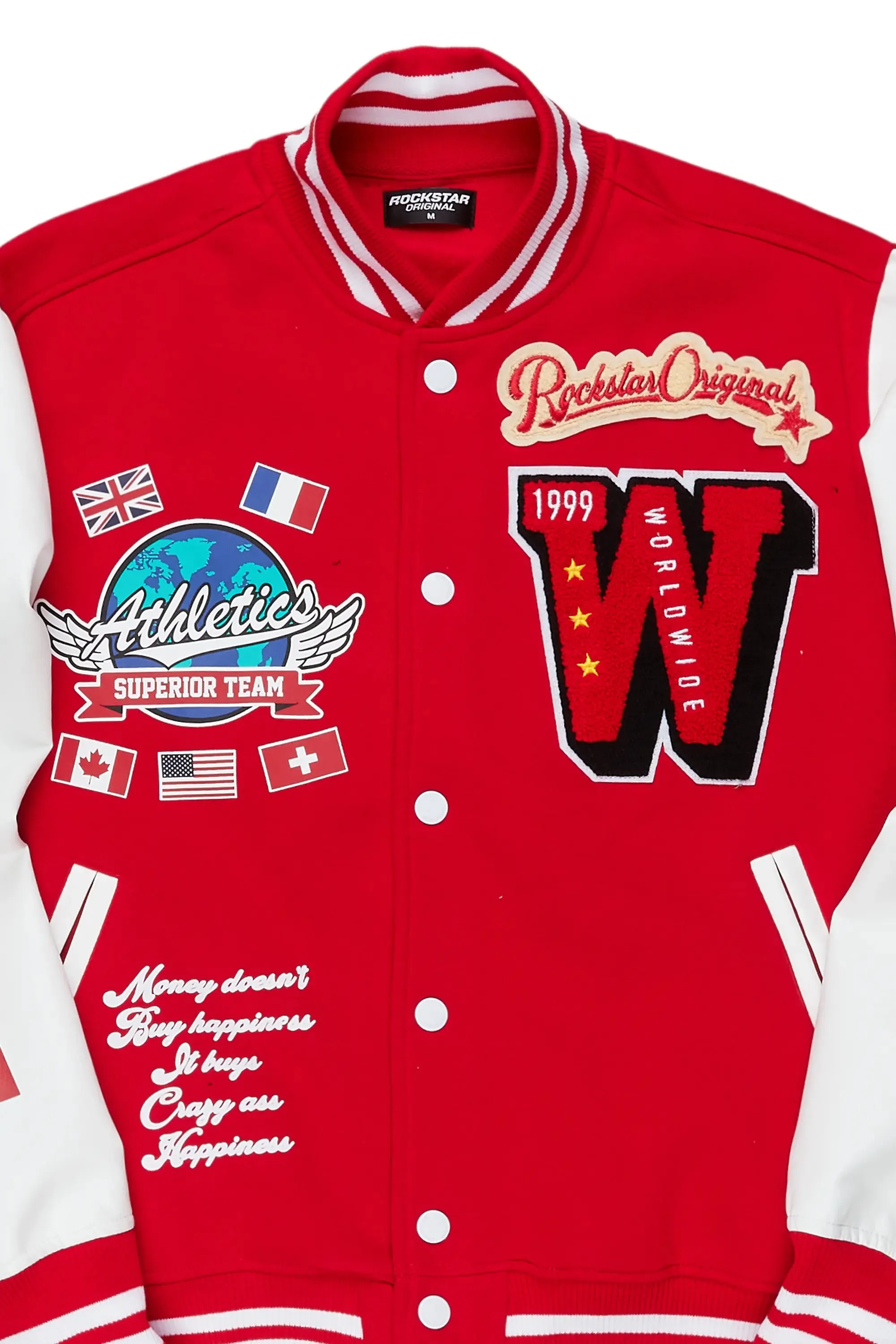 Izumi Red Varsity Jacket