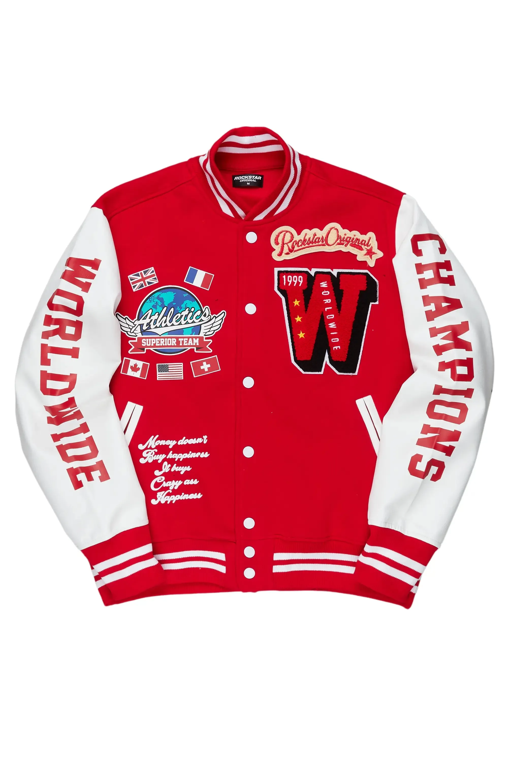 Izumi Red Varsity Jacket