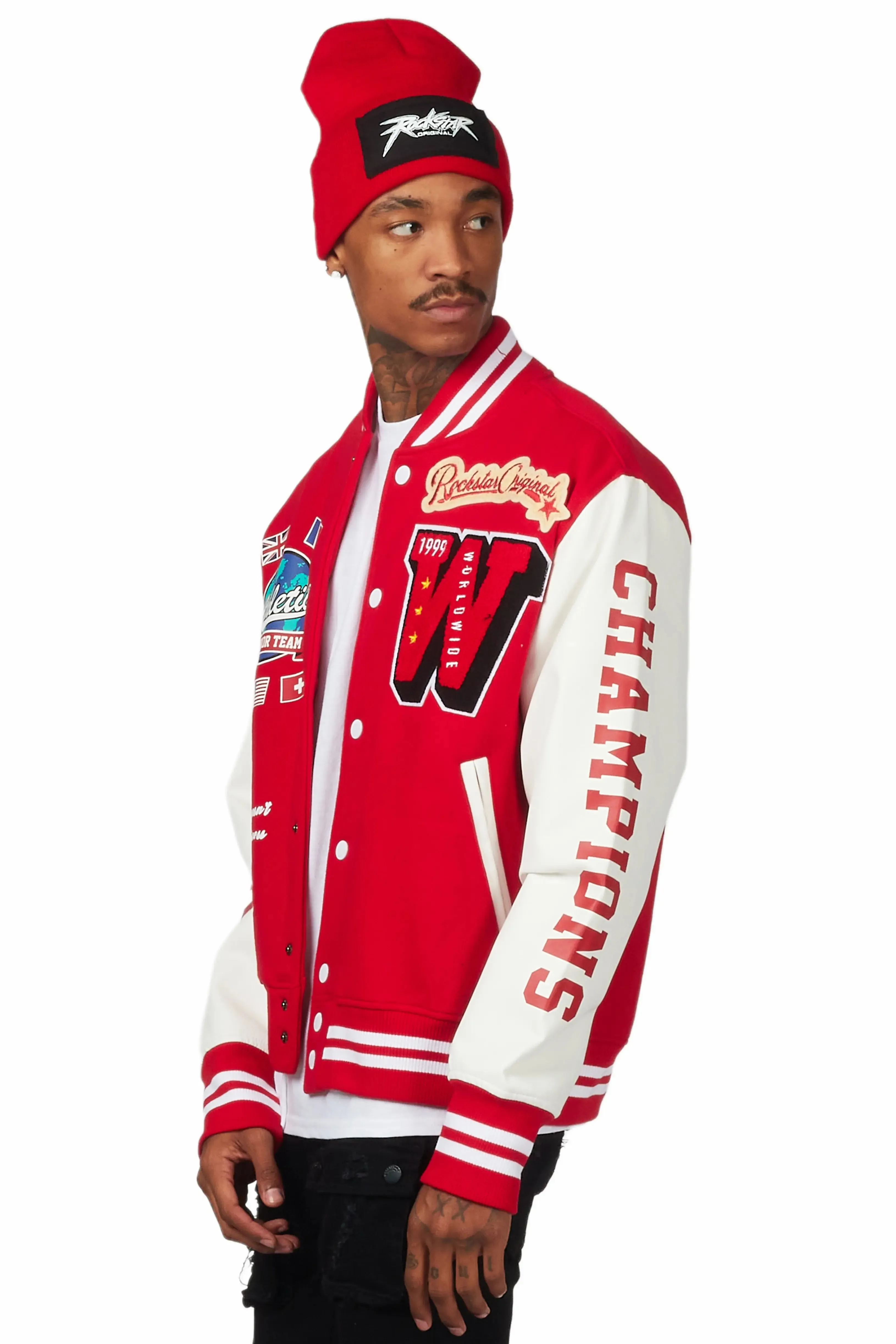 Izumi Red Varsity Jacket