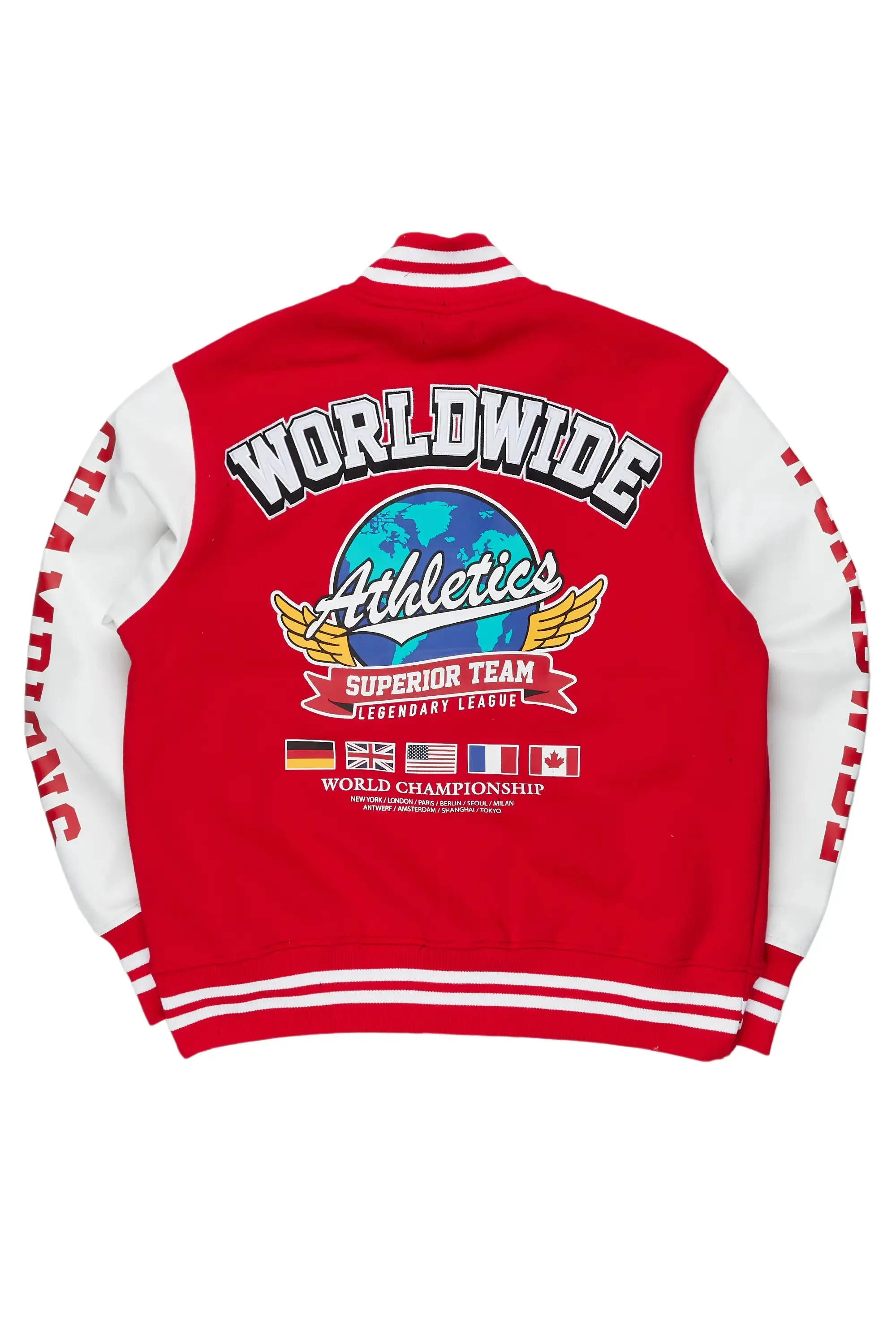 Izumi Red Varsity Jacket