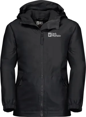 Jack Wolfskin Kids&#x27; Snowy Days Jacket Black/Black | Buy Jack Wolfskin Kids&#x27; Snowy Days Jacket Black/Black here | Outnorth