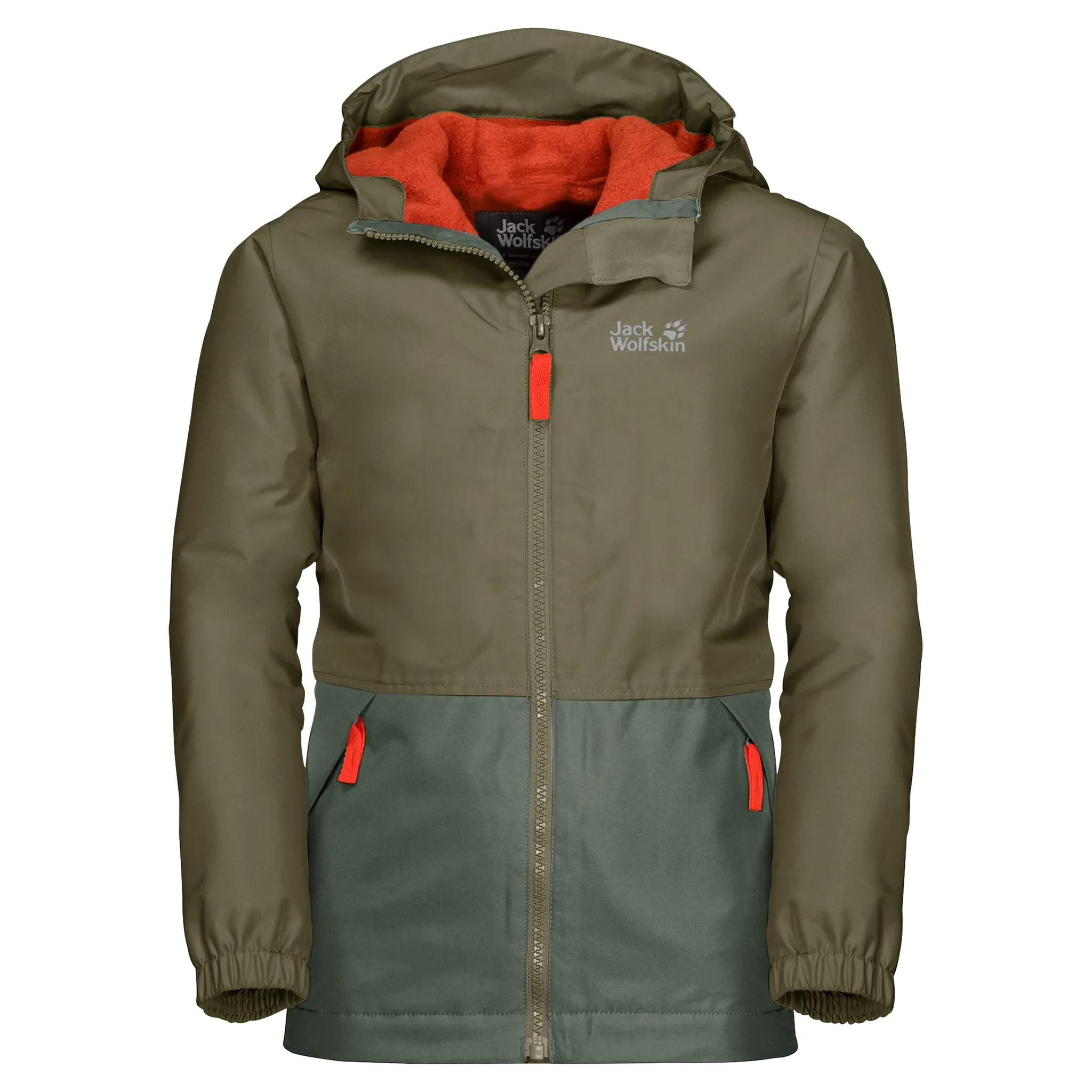 Jack Wolfskin Kids&#x27; Snowy Days Jacket Burnt Olive | Buy Jack Wolfskin Kids&#x27; Snowy Days Jacket Burnt Olive here | Outnorth