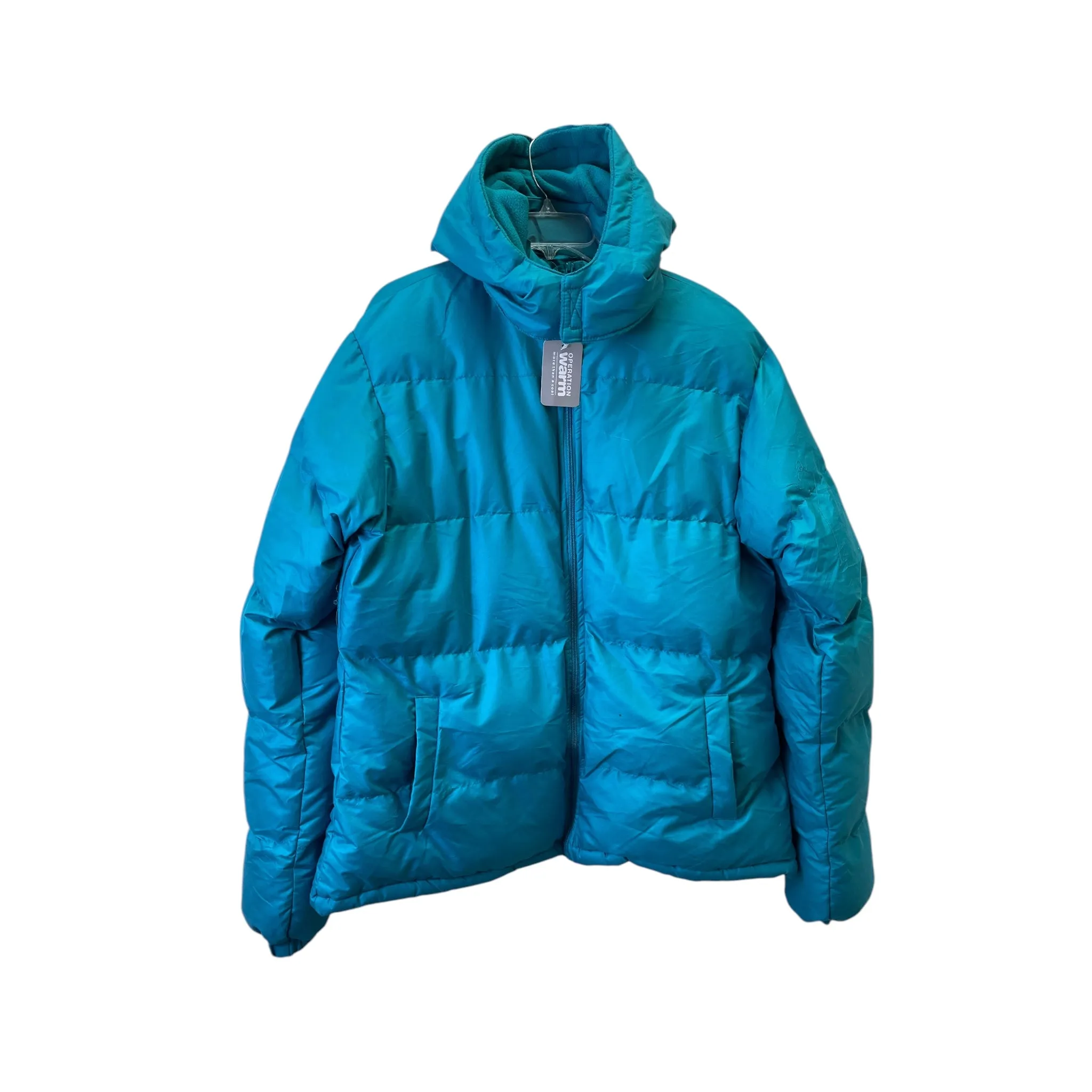 Jacket Puffer & Quilted By Operation Warm In Blue, Size:1X