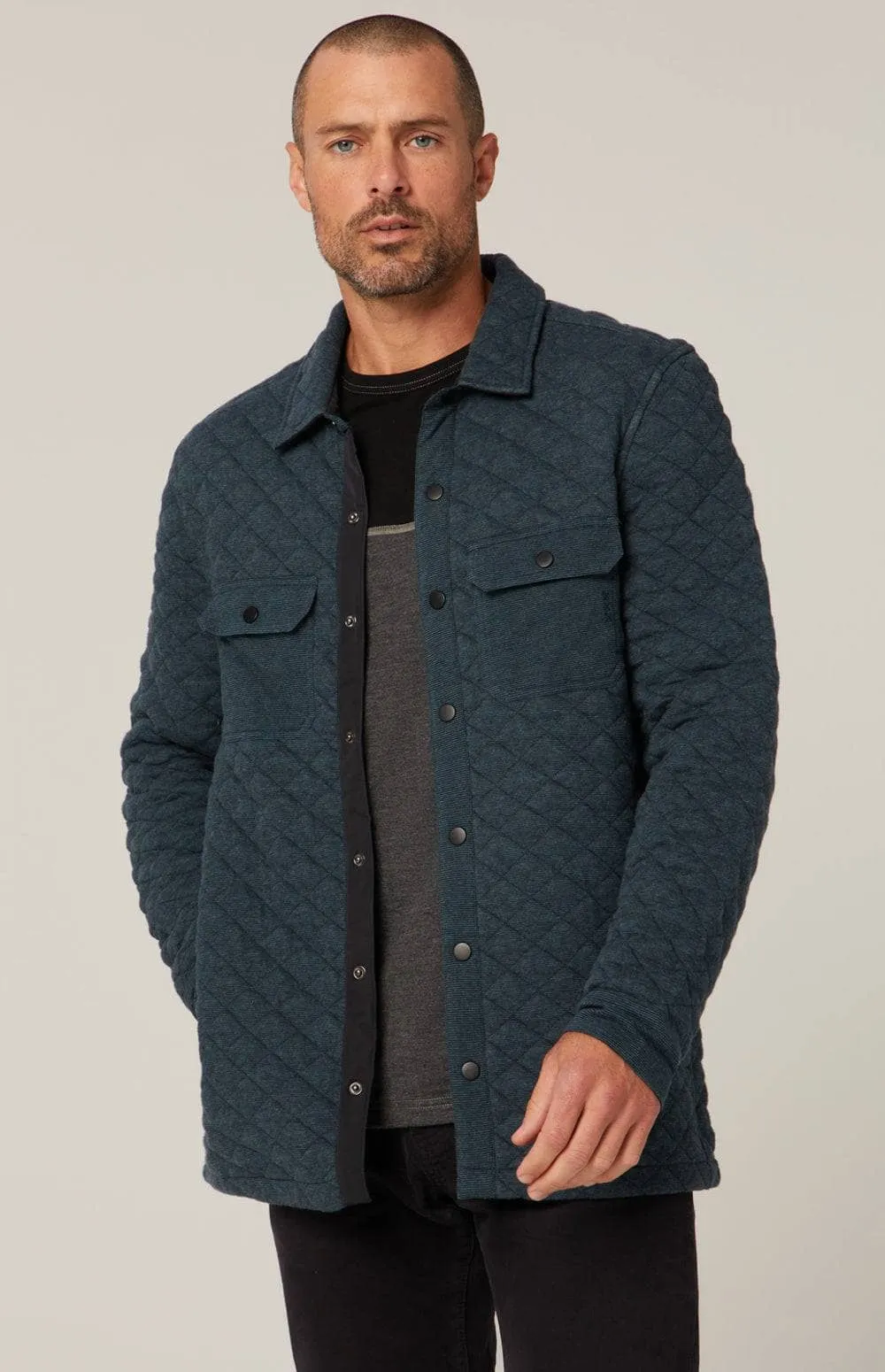 Jackson Shirt Jacket | Heather Blue