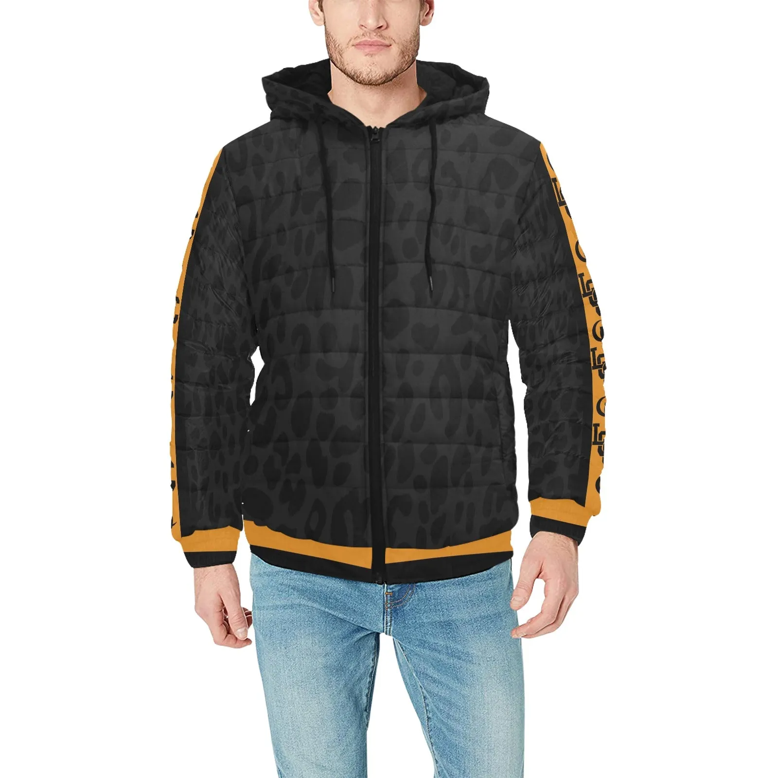 JAGUAR SKIN LCC Men's Padded Hooded Jacket